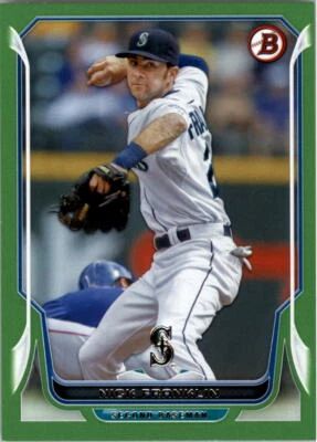 2014 Bowman Green #195 Nick Franklin/150 - NM-MT - Image 1 of 2