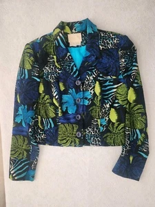 Vintage Cache Alberto Makali Jacket/Blazer Sz 10 Animal Print - Picture 1 of 7