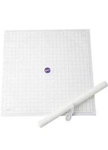 Wilton 20" Fondant Rolling Pin Roller, Fondant Cutter Emboser, & Measuring Mat - Picture 1 of 3