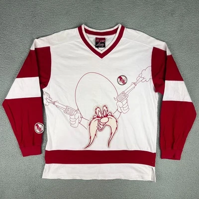 Lote 29 Camisas Para Hombre Grande Blanco Rojo Jersey Yosemite Sam Looney Tunes Y2K De Colección 2 Foto 1 de 4