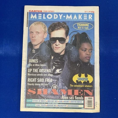 Melody Maker July 11, 1992 THE SHAMEN Alien sex fiends  - Image 1 of 4