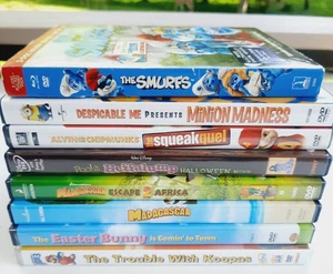 *8* Disney And DreamWorks Movies Madagascar Minion Smurfs Mario 3 Pooh Alvin - Foto 1 di 20