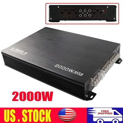 LGJ.2023 2000W 12V Car Amplifier Power Stereo Audio Power 4 Channel Amp K1500.4 New