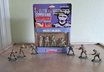 WW2 Elite Command General Montgomery + 1 Diecast & 6 loose W Britain Infantry. - Image 1 of 4