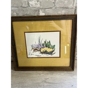 Vintage "Crocus" Drawn Artwork Signed by Maryrose Wampler 18x16 - Picture 1 of 4