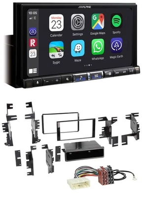 Alpine 2DIN DAB USB MP3 Bluetooth Autoradio für Nissan Cube ab 09 Frontier ab 13 - Bild 1 von 4