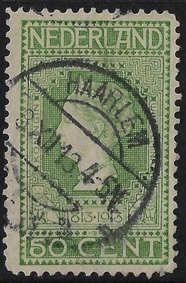 Países Bajos 1903 Scott 97 usado, CV $27,50, 50c amarillo verde reina Wilhelmi (a7839 Foto 1 de 3