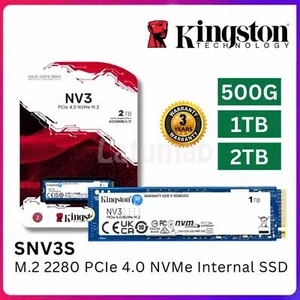 Kingston 500GB NV3 SSD M.2 PCIe 4.0 NVMe 1TB 2TB 5000/3000MB/s New Original Lot - Afbeelding 1 van 8