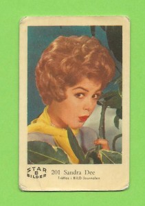 1962 Dutch Gum Card Star Bilder B #201 Sandra Dee