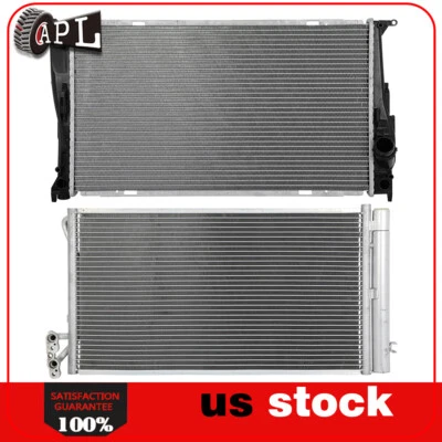 Fits 2010-2013 BMW 135i 2009-2011 BMW 335d AC Condenser and Radiator Assembly Foto 1 de 4