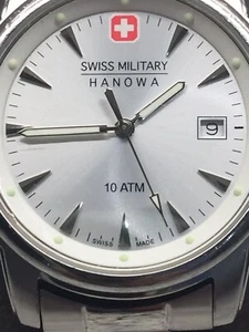 GORGEOUS SWISS MILITARY HANOWA 10 ATM DATE INDICATOR  SWISS MADE WATCH - Picture 1 of 12
