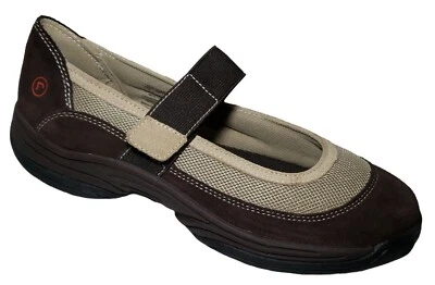 Zapatos planos Rockport Fran Mary Jane para mujer 7 sin cordones de malla de cuero marrón tostado NUEVO Foto 1 de 4