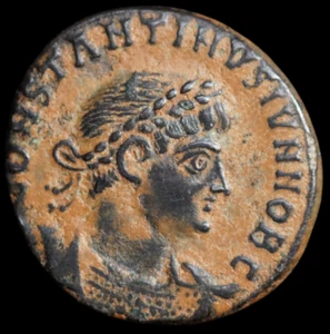 Moneda romana antigua Constantino II 317 - 340 D. Æ 17 mm. 1.596 gramos. #1514 - Imagen 1 de 3