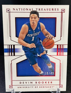 2016 Panini National Treasures Collegiate Devin Booker Red /49 Kentucky