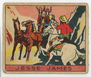 Western Series Strip Card 1930s R128 No 12 Jesse James Bandit Stagecoach Nice - Picture 1 of 2