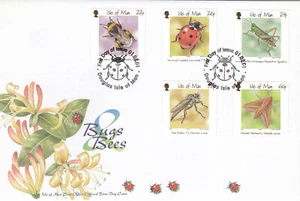 (138726) Bugs & Bees GB Isle of Man FDC 2001 - Picture 1 of 1