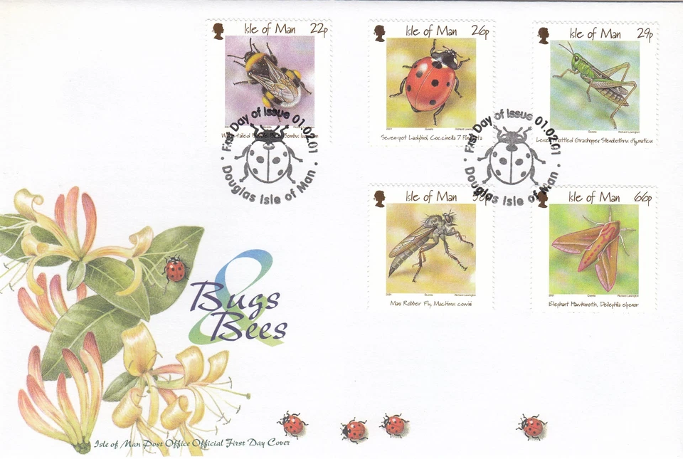 Bugs & Bees GB Isle of Man FDC 2001 (138726) - Image 1 of 1