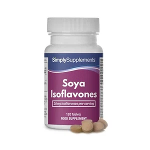 Soya Isoflavones - 120 Tablets - With Vitamin B6 For Hormonal Balance - Picture 1 of 5