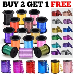 50 METERS BALLOON RIBBONS CURLING STRING TIE FOR GIFT WRAPPING HELIUM BALLOON UK - Picture 1 of 40