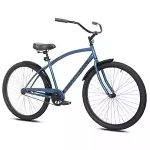 Men's 27.5" Seachange Classic Beach Cruiser Bike Steel Frame, Single-Speed, Blue - Picture 1 of 6