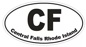 Central Falls Rhode Island Oval Stoßstange Aufkleber oder Helmaufkleber D1517 Euro Oval - Bild 1 von 1