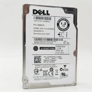 HUC101212CSS600 1.2TB 10K 6Gbps 2.5" SAS For DELL R610 R620 R630 R710 R720 - Picture 1 of 2