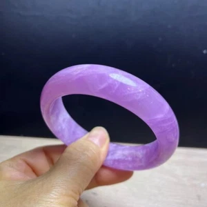 61.5mm Genuine Natural Purple Kunzite Crystal Bracelet Bangle - Picture 1 of 6