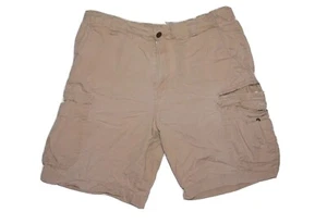 Chaps Men's Tan Khaki Size 36 Cargo Shorts Zipper Pockets  - Picture 1 of 8
