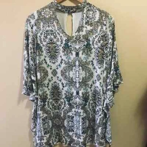 Altar’d State Blouse with Ruffle Sleeves Size Sm - Picture 1 of 5