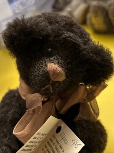 Süßer kleiner Alpaka Bär Künstler hergestellt viel Bearsonality 7”x4” - Bild 1 von 19
