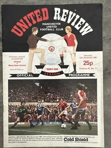 Manchester United v West Ham United 12/12/1981 (Football League Division One) - Picture 1 of 2