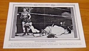 Joe Louis vs Sharkey 1936 Original Illustratd Current News 19x12 Great Condition - Picture 1 of 2