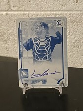 2015 Bowman Chrome Lucas Herbert Auto #BCA-LH Braves Cyan Printing Plate 1/1
