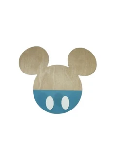 Disney Store - Mickey Mouse Icon Shaped Wood Decorative Wall Hooks -  New - Picture 1 of 8
