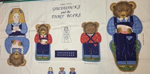 Goldilocks & The Three Bears Doll Pattern Fabric Panel By Treasured Country 4971 - Picture 1 of 8