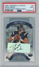 2002 DONRUSS Classics Significant Signatures #91 DREW BREES /150 PSA9 MINT 