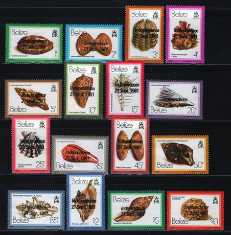 ZAYIX Belize 572-587 MH Seashells Marine Life 082322S249 Cover