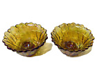 Iridescent Marigold Carnival Glass Candle Holders Set of 2 Bowl/Taper Golden 