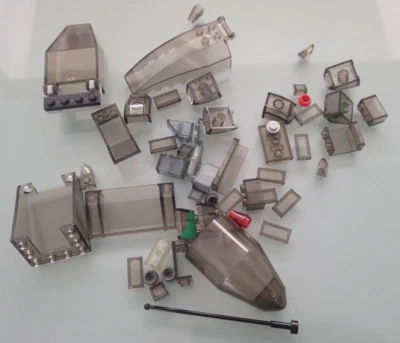 LEGOS SET OF 50 CLEAR WINDOWS PIECES and PARTS!! TRANSLUCENT! WINDSHIELDS! - Image 1 of 3