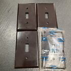 Vintage Leviton Light Switch Plate Wall Cover Brown Plates 1 New No Screws
