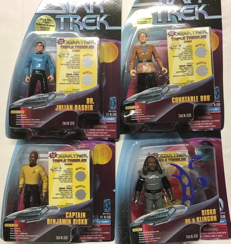 Playmates Star Trek Deep Space 9 Action Figures - Trials and Tribble-ations + Cover