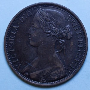 INGHILTERRA VITTORIA PENNY 1874 H BB BRONZO BRONZE COIN MONETA NUMISMATICA - Imagen 1 de 2