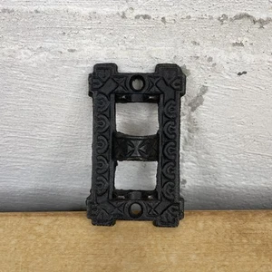 Vintage Cast Iron Sconce Wall Bracket ONLY Black Mount Fixture Holder - Picture 1 of 9