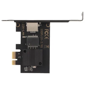 PCIe Network Card 10/100/1000/2500Mbps Gold Plated Pin Gigabit Ethernet Card For - Picture 1 of 12