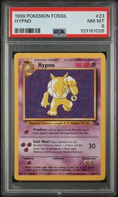 Hypno - 23/62 Fossil - WOTC Unlimited Rare - Pokémon TCG - PSA 8 - Image 1 of 2