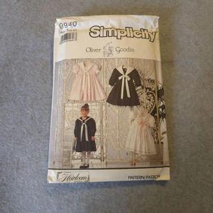 Simplicity Pattern 9940 Sz A 2 - 6X Oliver Goodin Classic Heirloom-Uncut Sailor - Picture 1 of 6