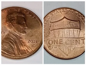 2021 D Lincoln Cent Broadstruck Out Of Collar - Picture 1 of 16