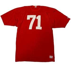 Camiseta deportiva de fútbol vintage de los 70 Champion para hombre 2XL hecha en EE. UU. naranja #71 - Imagen 1 de 4