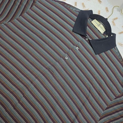 Camisa polo de golf informal vintage a rayas de Fairway & Greene para hombre M/M Foto 1 de 4