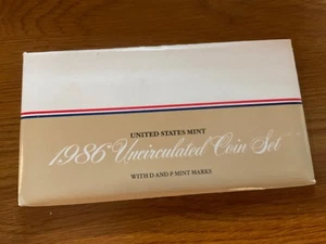 1986 P&D US Mint Set 10-coins Sealed US Original Government Packaging Mint Cello - Picture 1 of 7